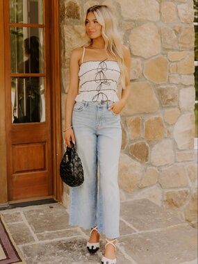 Semi Sheer Boutique Ivory Blouse